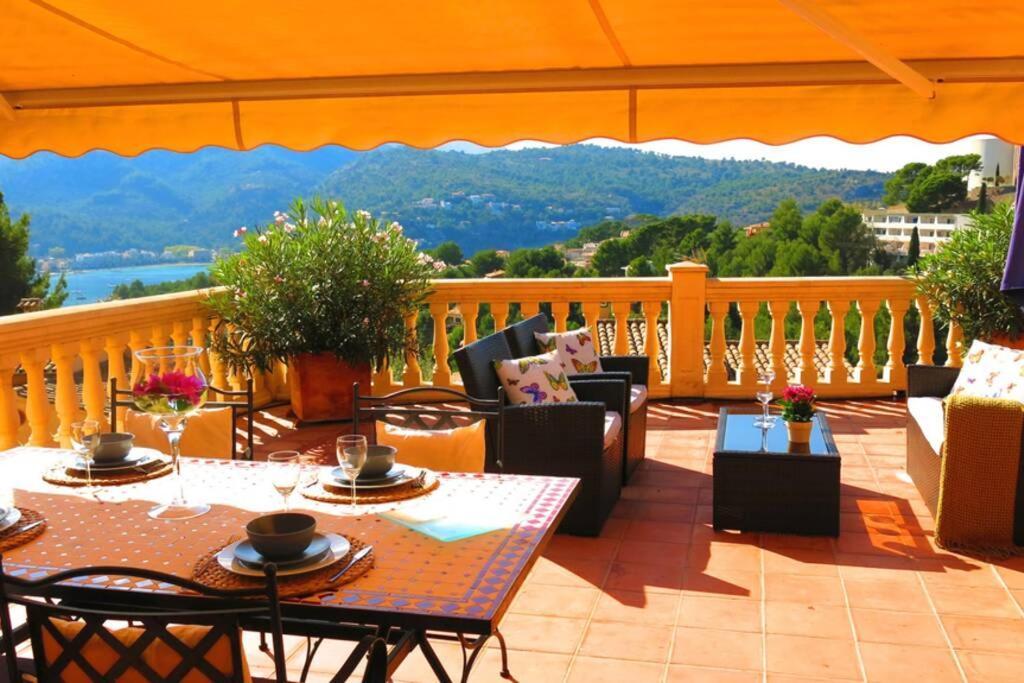 Apartamento En El Puerto De Soller Con Gran Terraza Privada Y Vistas Al Mar. Piscina Comunitaria. Localizado En Un Zona Tranquila Y Muy Soleada. Wifi Gratis Disponible. Parking. Kültér fotó