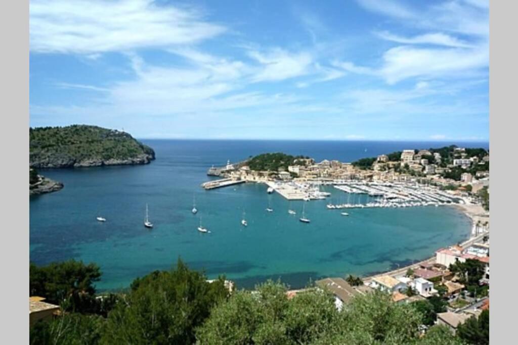 Apartamento En El Puerto De Soller Con Gran Terraza Privada Y Vistas Al Mar. Piscina Comunitaria. Localizado En Un Zona Tranquila Y Muy Soleada. Wifi Gratis Disponible. Parking. Kültér fotó